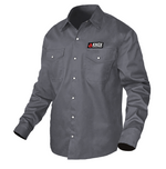 Camisa Knox FR gris con botones a presión de color perlado
