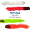 Select Grade Calf Tails - Kiptails - Master Pack - 4 Fluorescent Colors - White Fire Orange Chartreuse Red