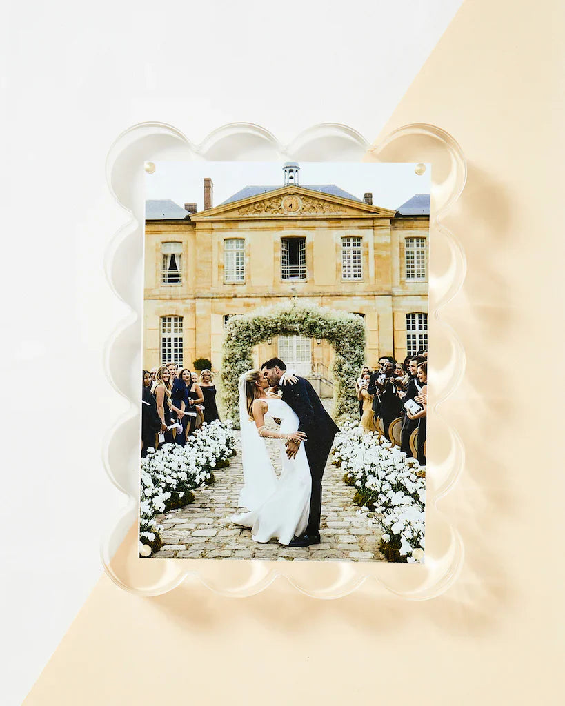Clear Acrylic Scalloped Picture Frame