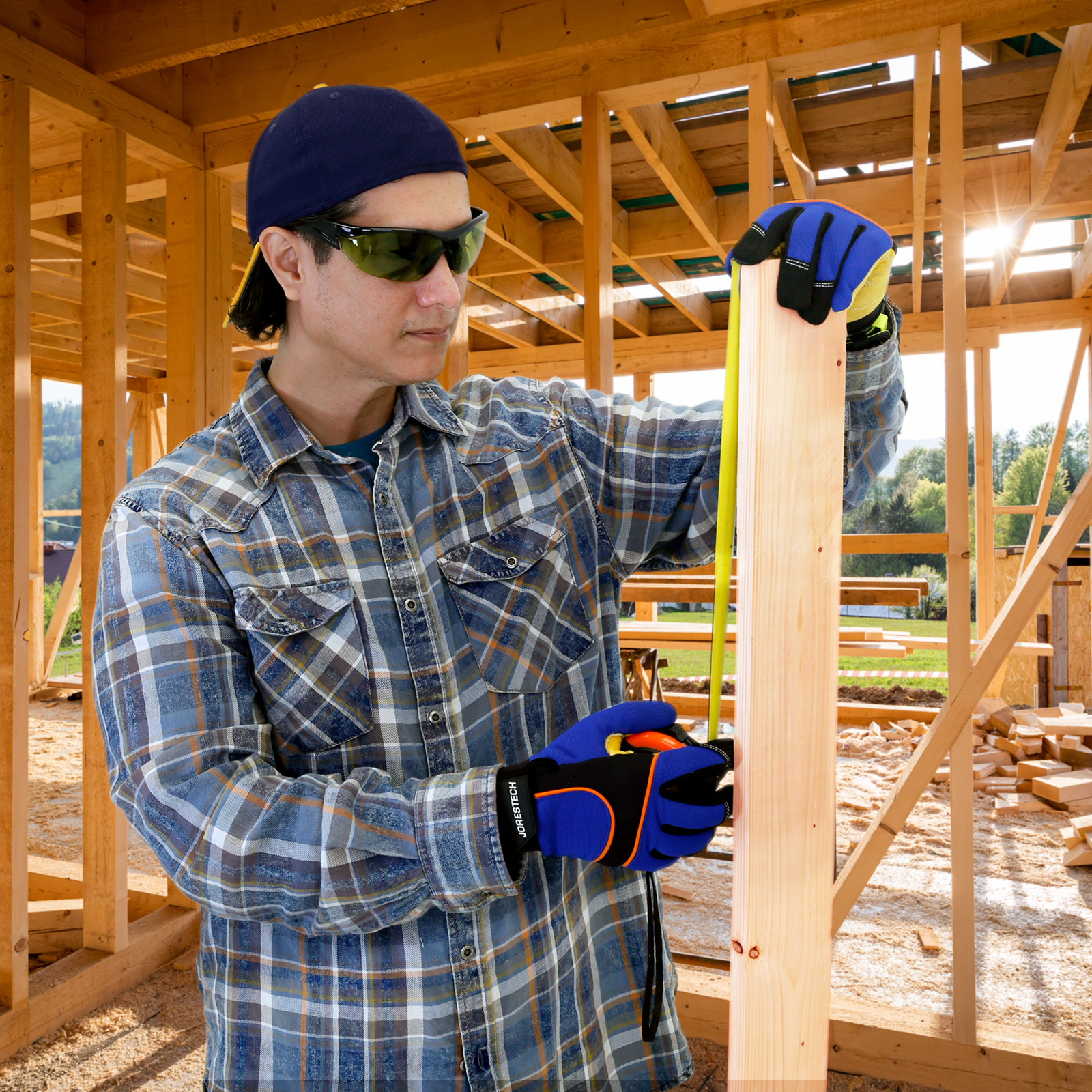 Framed Safety Glasses with Side Shields for High Impact Protection