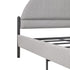 Cama Queen de metal y tapizada con cabecero arqueado Gastonia