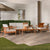 Juego de 4 sillas de madera maciza para patio Circa Modern