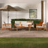 Juego de 4 sillas de madera maciza para patio Circa Modern