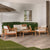 Juego de 4 sillas de madera maciza para patio Circa Modern