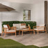 Juego de 4 sillas de madera maciza para patio Circa Modern