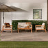 Juego de 4 sillas de madera maciza para patio Circa Modern