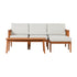 Conjunto modular de exterior en forma de L de madera maciza con husillo de 4 piezas Circa Modern