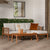 Conjunto modular de exterior en forma de L de madera maciza con husillo de 4 piezas Circa Modern