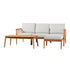 Conjunto modular de exterior en forma de L de madera maciza con husillo de 4 piezas Circa Modern