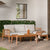 Conjunto modular de exterior en forma de L de madera maciza con husillo de 4 piezas Circa Modern