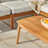 Mesa de centro y seccional para exteriores de madera maciza con husillo de 6 piezas Circa Modern