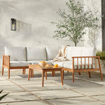 Mesa de centro y seccional para exteriores de madera maciza con husillo de 6 piezas Circa Modern