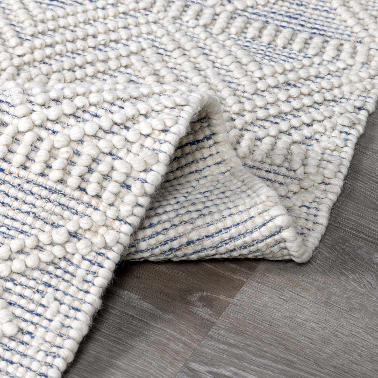 Alfombra de lana beige hecha a mano Ginter - Liquidación