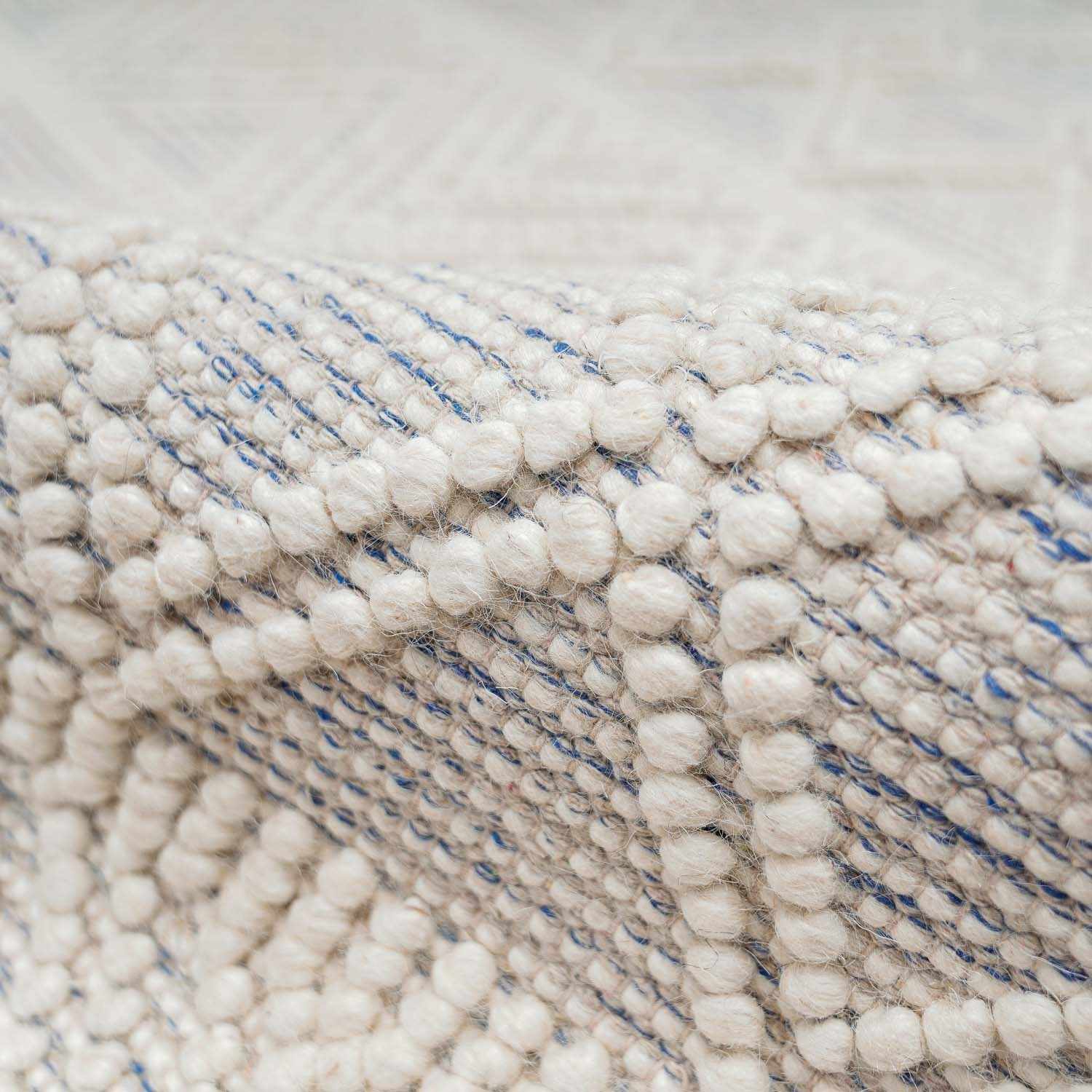 Alfombra de lana beige hecha a mano Ginter - Liquidación