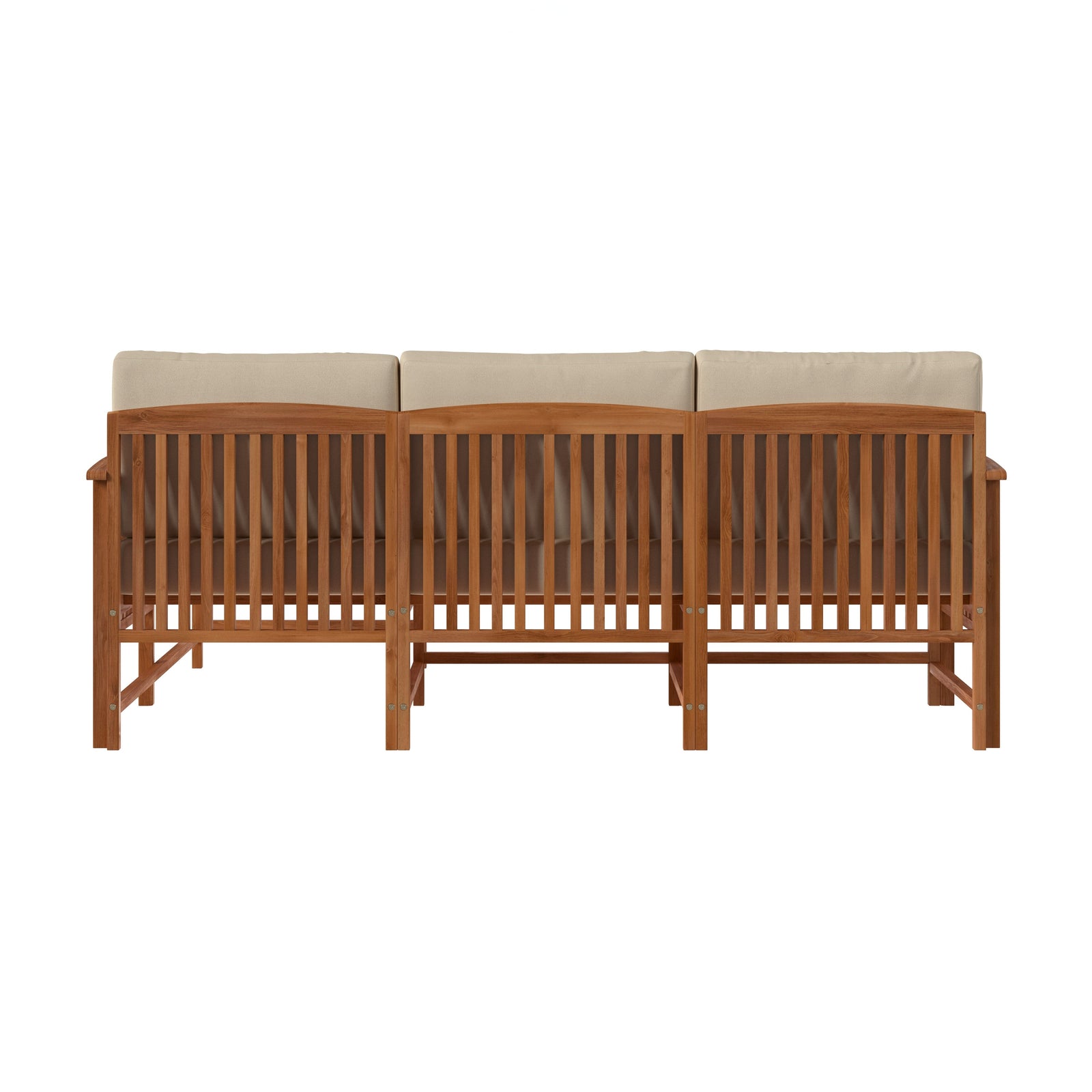 Conjunto de tres piezas de muebles modulares para exteriores de madera maciza Midland Modern