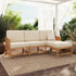 Conjunto de tres piezas de muebles modulares para exteriores de madera maciza Midland Modern