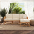 Conjunto de tres piezas de muebles modulares para exteriores de madera maciza Midland Modern