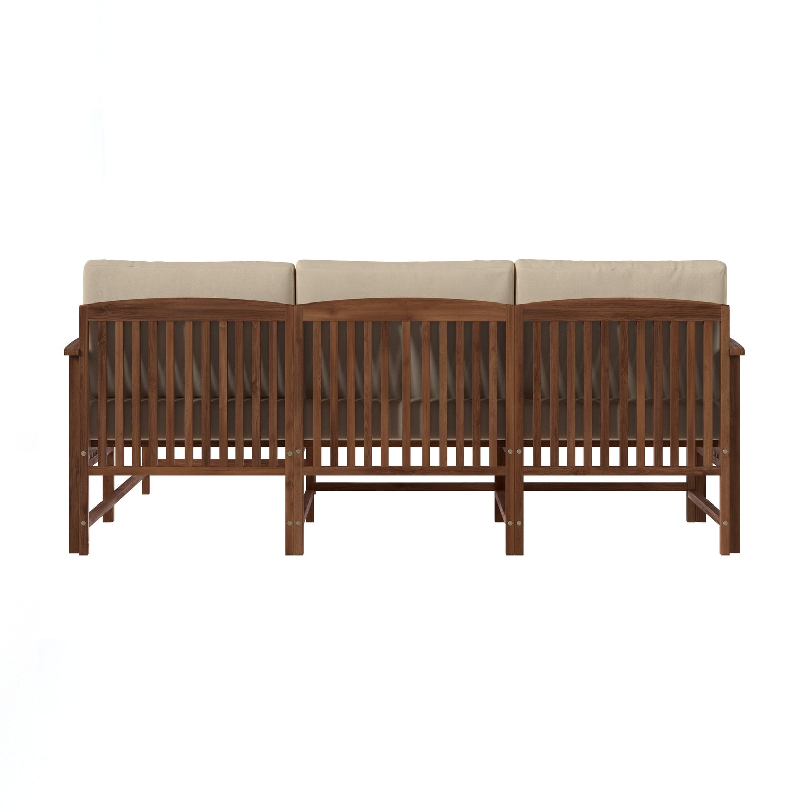 Conjunto de tres piezas de muebles modulares para exteriores de madera maciza Midland Modern
