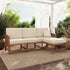 Conjunto de tres piezas de muebles modulares para exteriores de madera maciza Midland Modern
