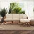 Conjunto de tres piezas de muebles modulares para exteriores de madera maciza Midland Modern