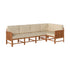 Conjunto de 5 piezas de muebles modulares para exteriores de madera maciza Midland Modern