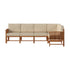 Conjunto de 5 piezas de muebles modulares para exteriores de madera maciza Midland Modern