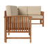 Conjunto de 5 piezas de muebles modulares para exteriores de madera maciza Midland Modern