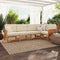 Conjunto de 5 piezas de muebles modulares para exteriores de madera maciza Midland Modern