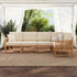 Conjunto de 5 piezas de muebles modulares para exteriores de madera maciza Midland Modern