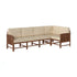 Conjunto de 5 piezas de muebles modulares para exteriores de madera maciza Midland Modern