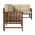 Conjunto de 5 piezas de muebles modulares para exteriores de madera maciza Midland Modern