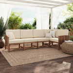 Conjunto de 5 piezas de muebles modulares para exteriores de madera maciza Midland Modern