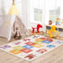 Alfombra lavable para niños con diseño de rayuela de colores de Lundy