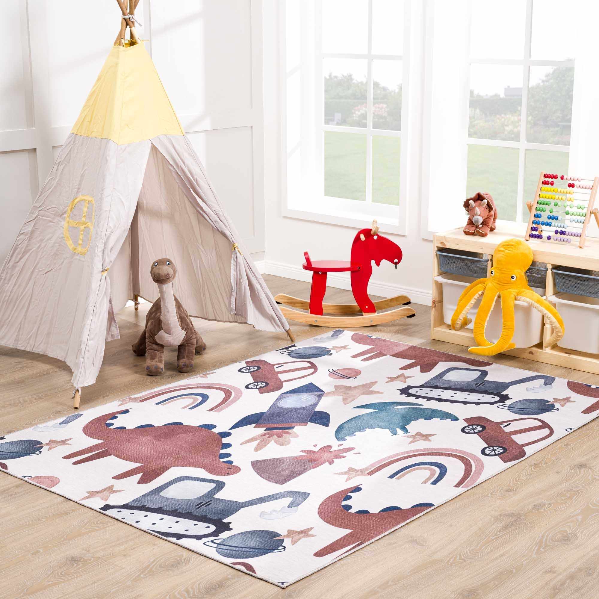 Alfombra lavable para niños Libra Rainbow