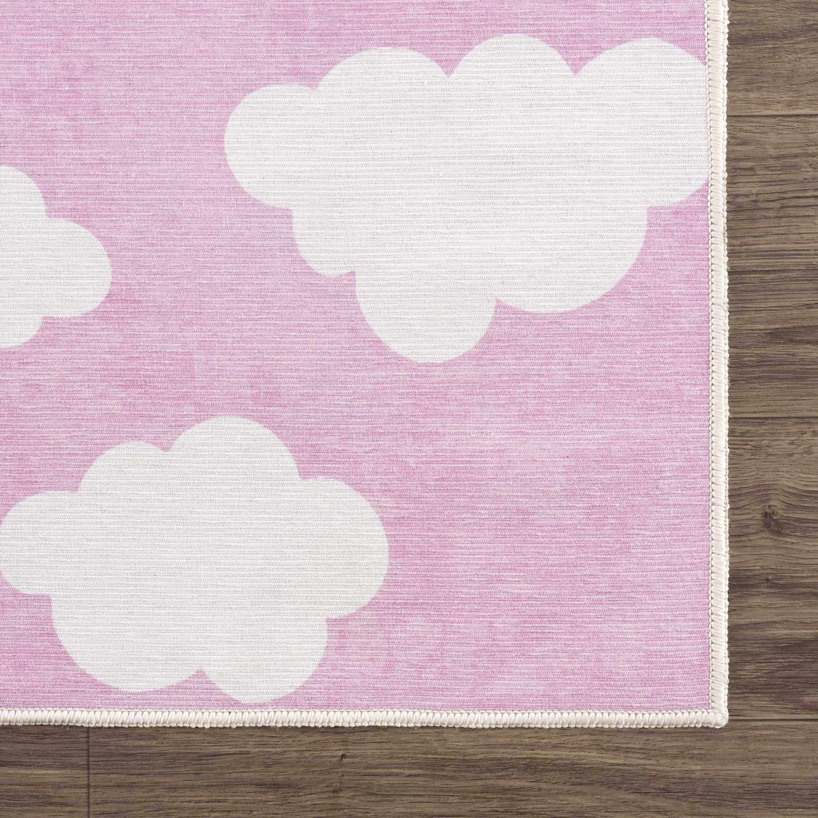 Alfombra lavable para niños con diseño de nubes rosas de Nizar