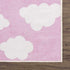 Alfombra lavable para niños con diseño de nubes rosas de Nizar