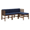 Conjunto modular de acacia de 4 piezas con otomana Sanibel