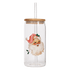 Lata de Papá Noel vintage de vidrio - 17 oz