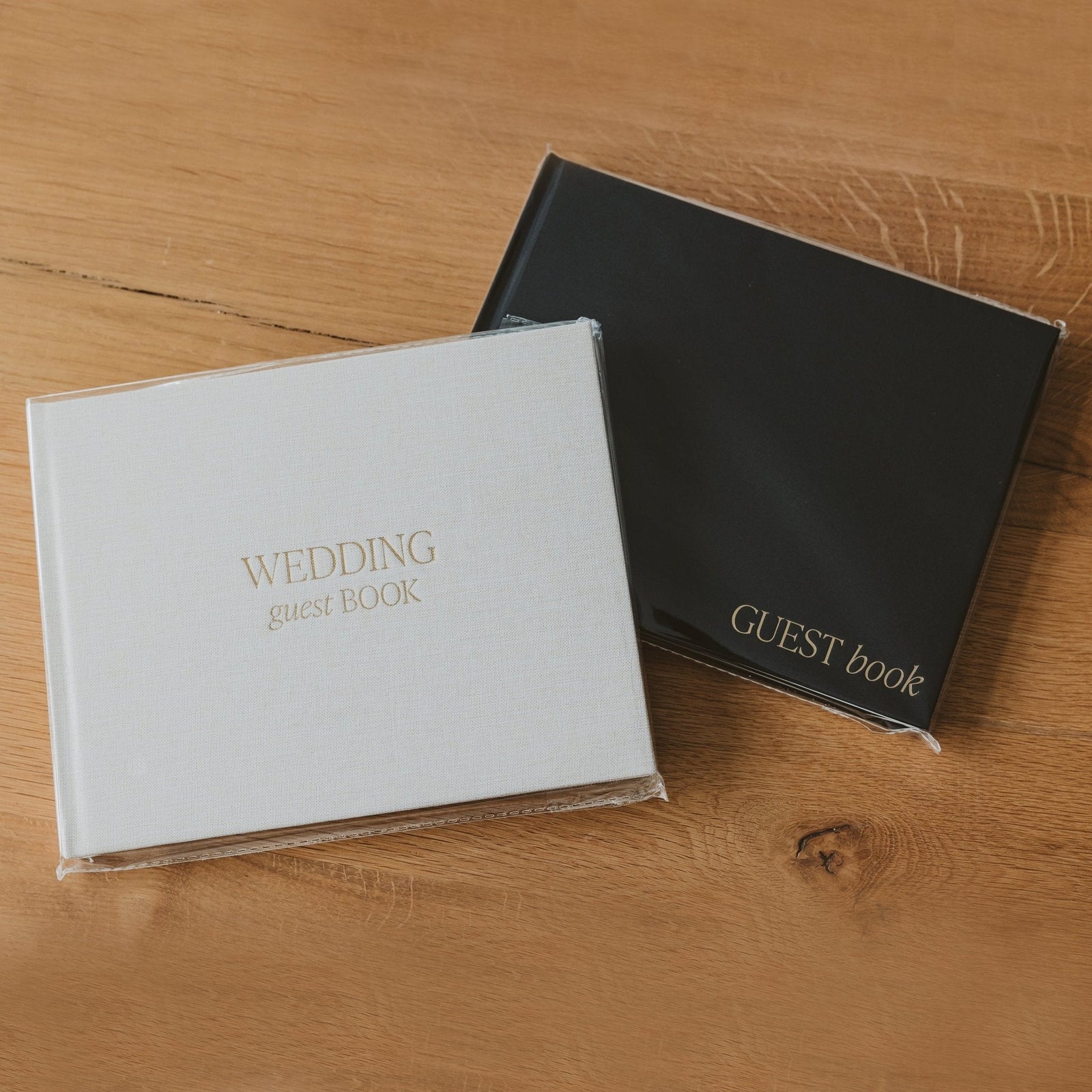 Libro de visitas de boda en color canela