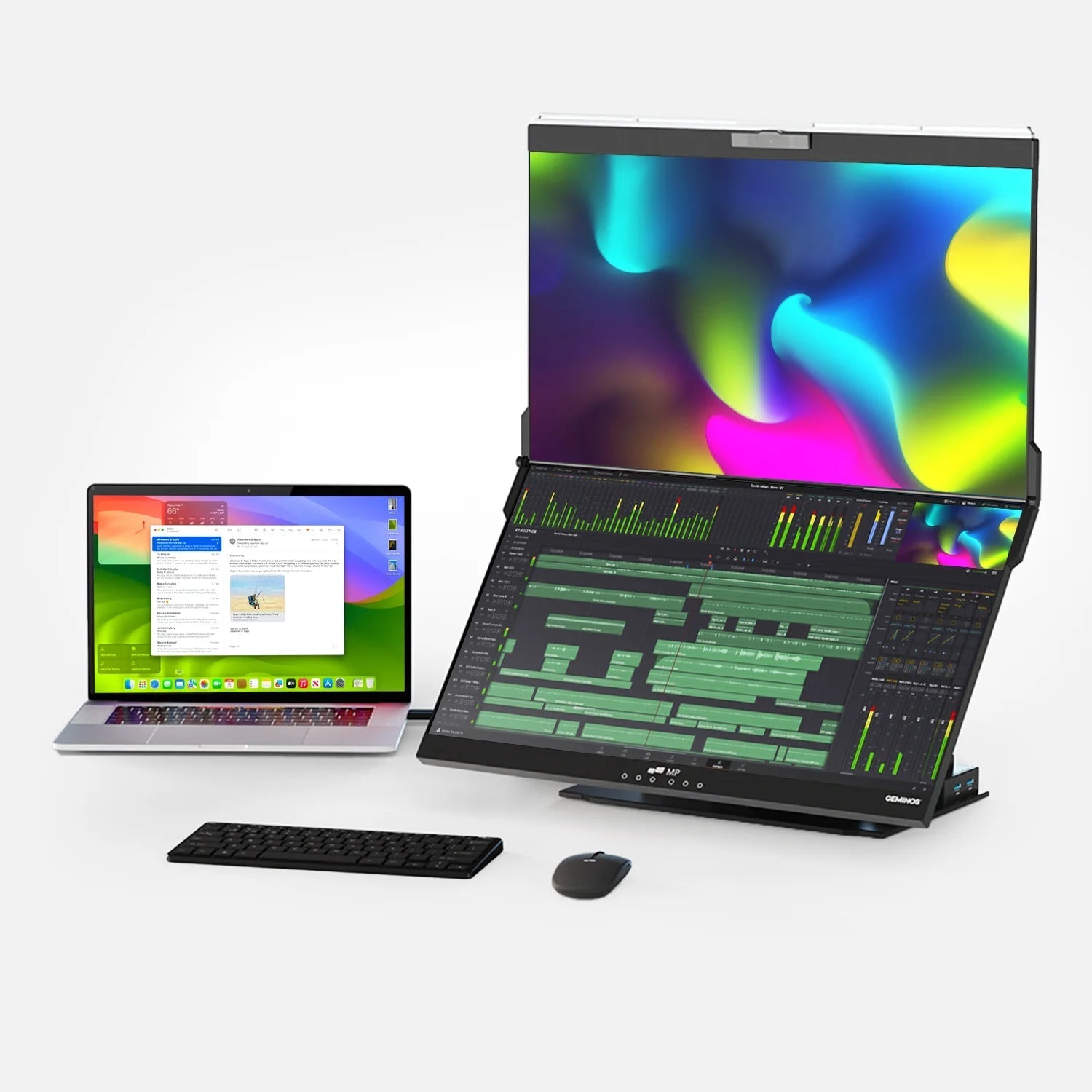 Geminos Dual 24'' Monitor with Stand