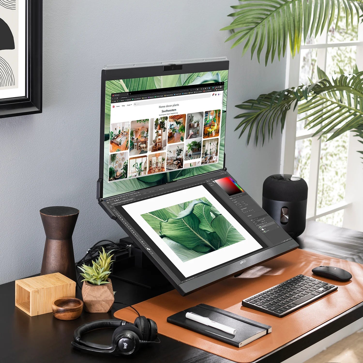 Geminos Dual 24'' Monitor with Stand