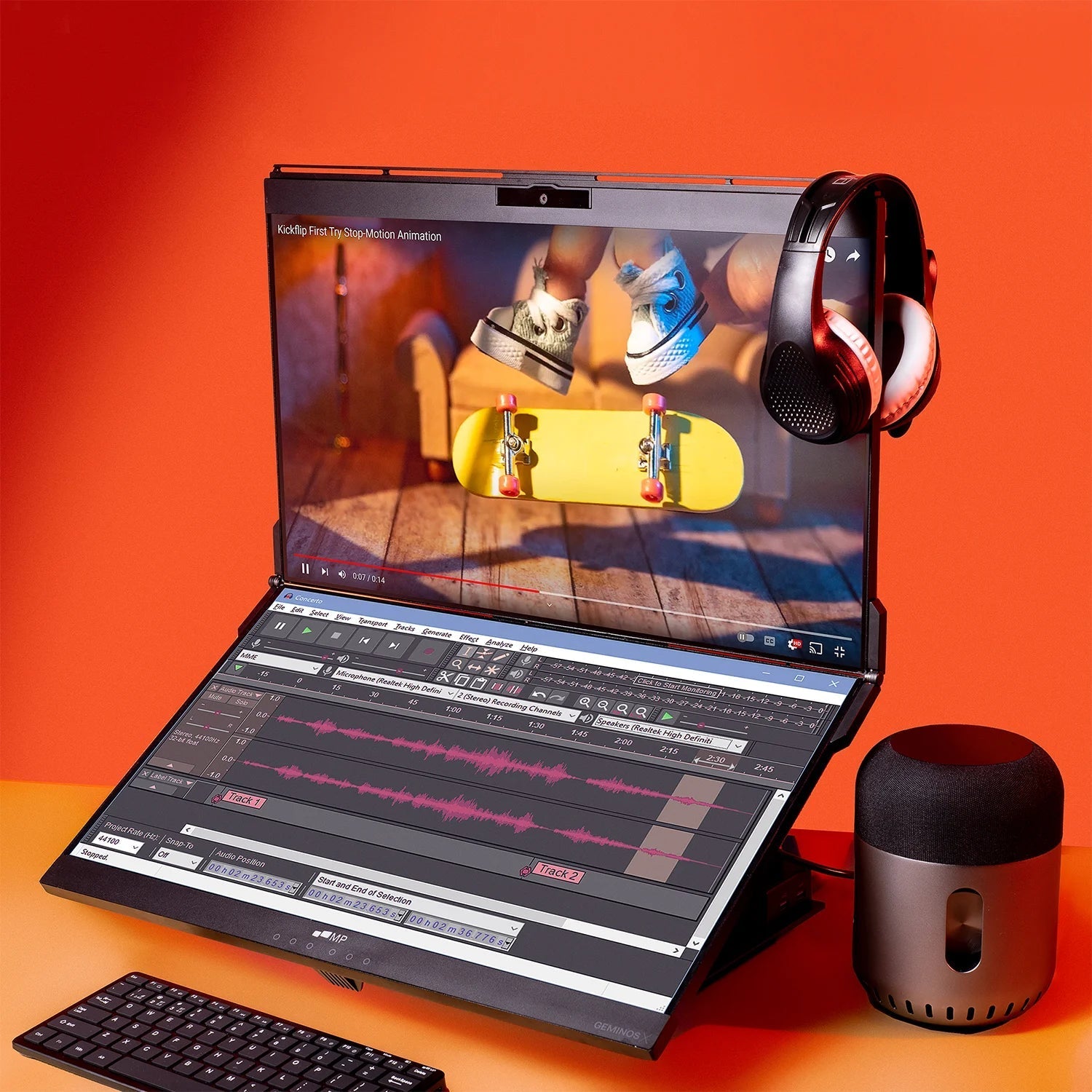 Geminos Dual 24'' Monitor with Stand