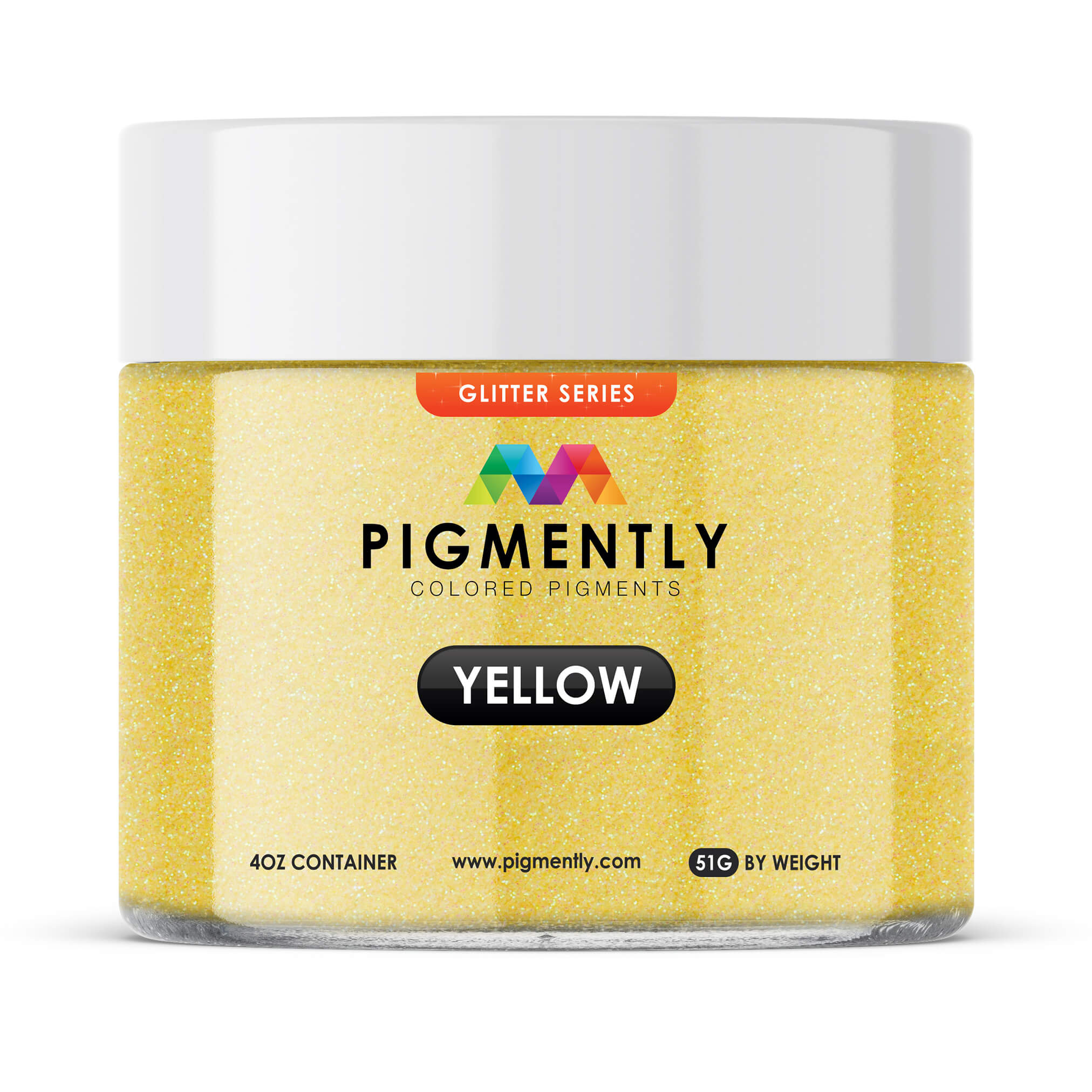 Pigmento epoxi en polvo con purpurina amarilla 