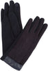 Sakkas Rayanne Soft Classic Knit Faux Leather Wrist Band Touch Screen Warm Gloves