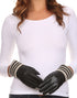 Sakkas Oda Warm Striped Wool Cuff Winter Touch Screen Wrist Length Gloves