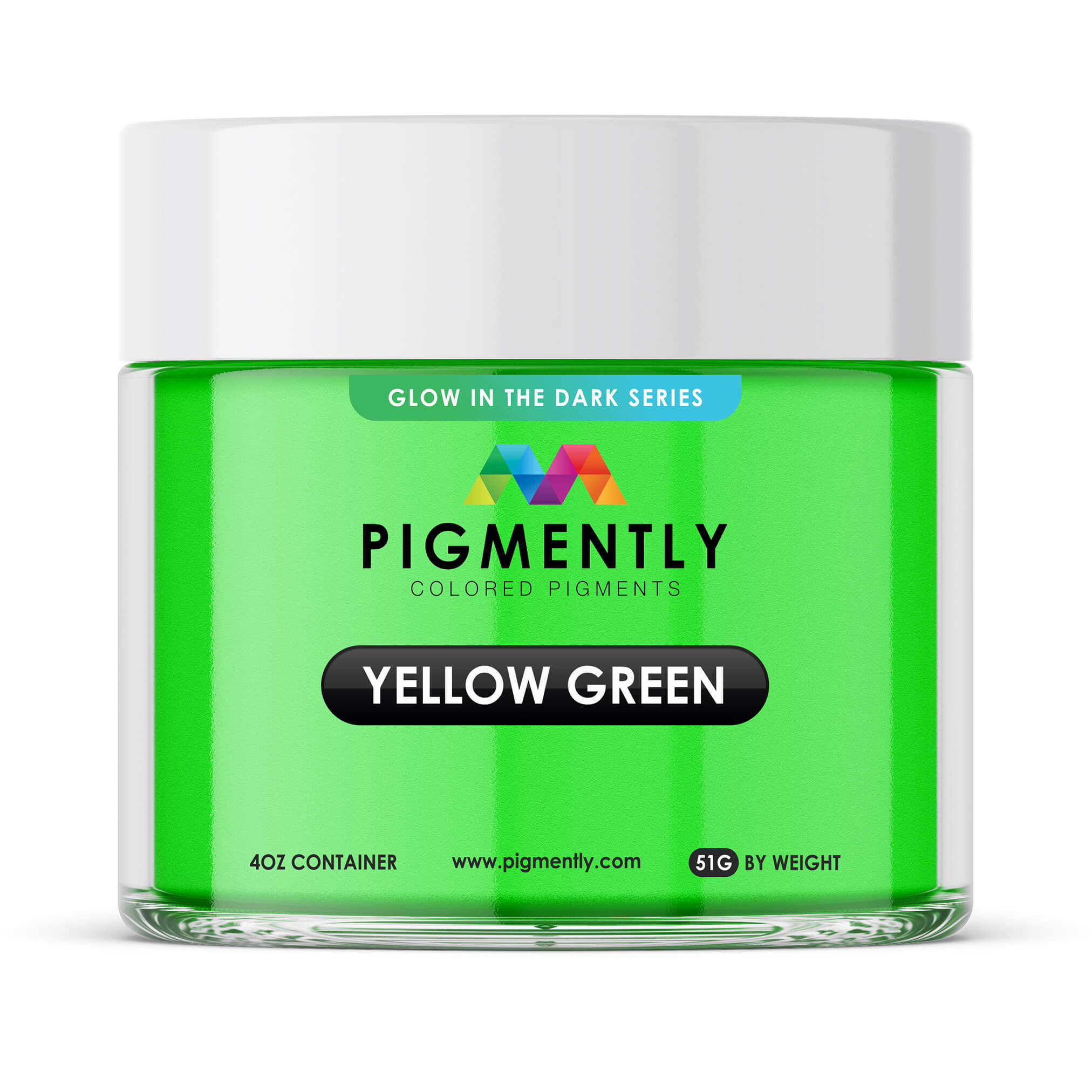 Pigmento epoxi en polvo amarillo/verde que brilla en la oscuridad 