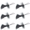 Goddard Caddis Black Dry Fly - 6 Flies Hook Size 12
