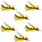 Godzilla Hopper Trout Flies - Yellow High Visibility Grasshopper or Stonefly Dry Fly - 6 Flies Hook Size 10