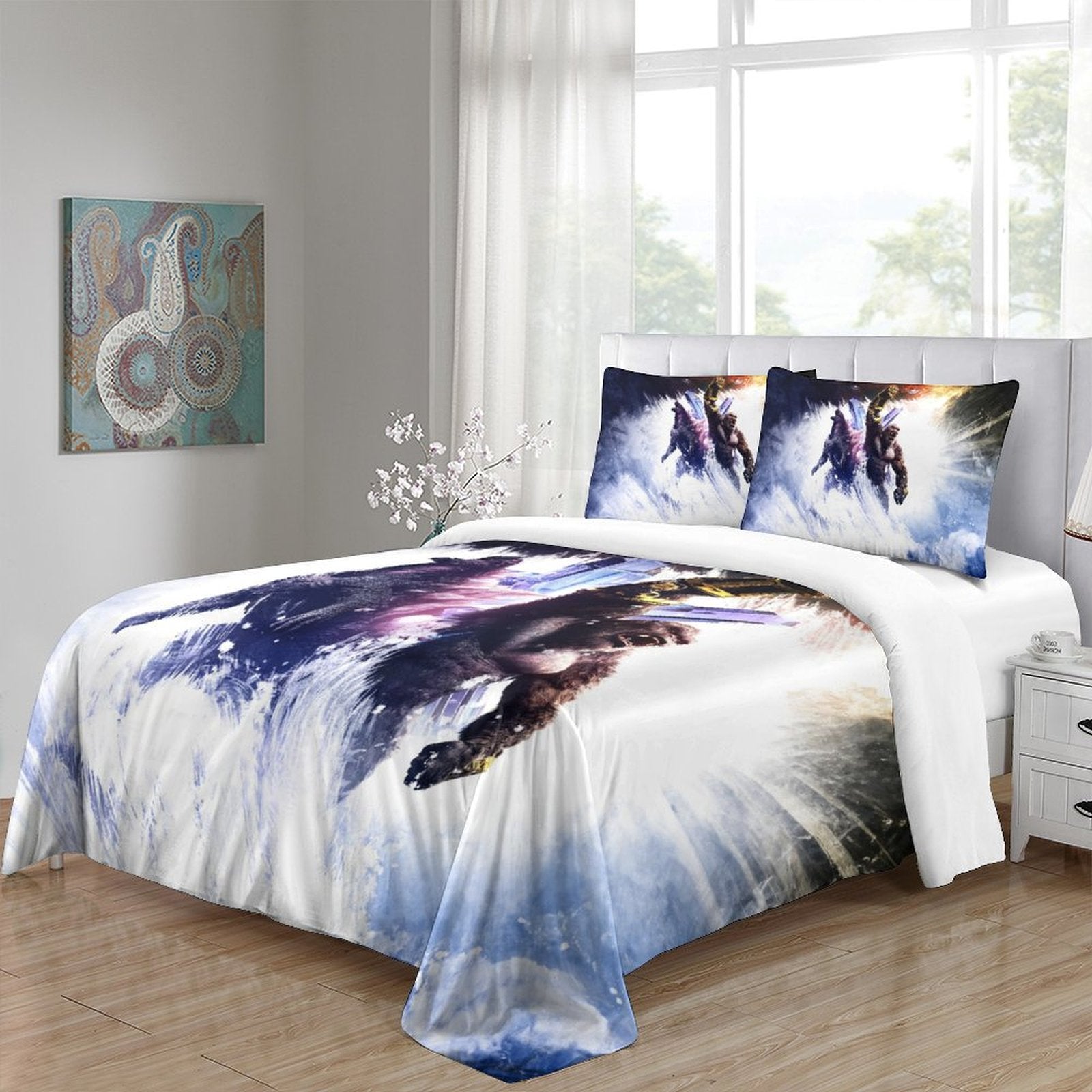 Godzilla X Kong The New Empire Bedding Set Duvet Cover Without Filler