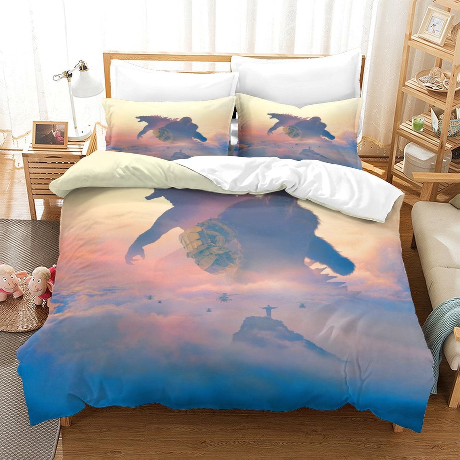 Godzilla X Kong The New Empire Bedding Set Duvet Cover Without Filler